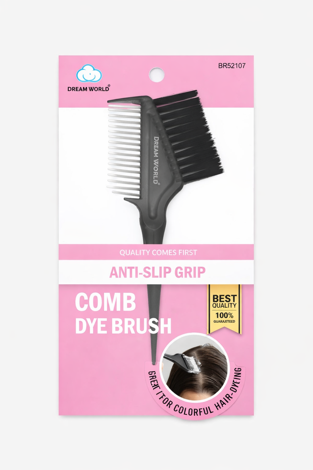 Dream World Comb Dye Brush (Anti-Slip Grip)