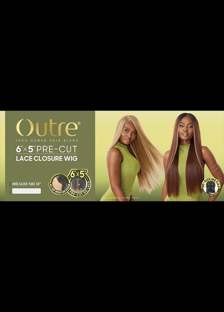 Outre 6”×5” Pre-Cut Lace Closure Wig – HHB Sleek Yaki (30”)
