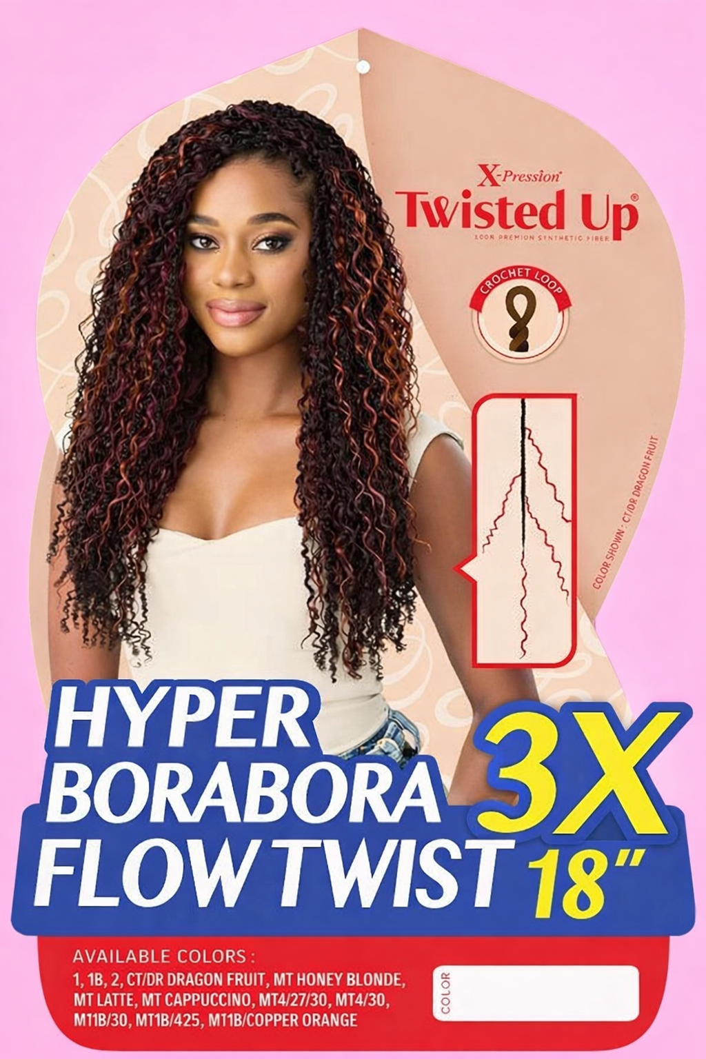Hyper BoraBora Flow Twist 18” – 3X (X-Pression Twisted Up)