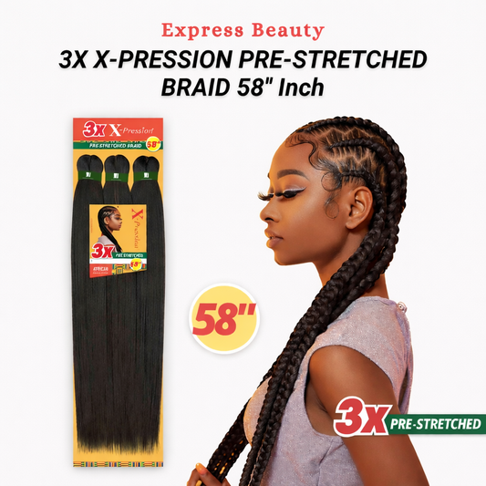 3X X-Pression Pre-Stretched Braid – 58 Inch