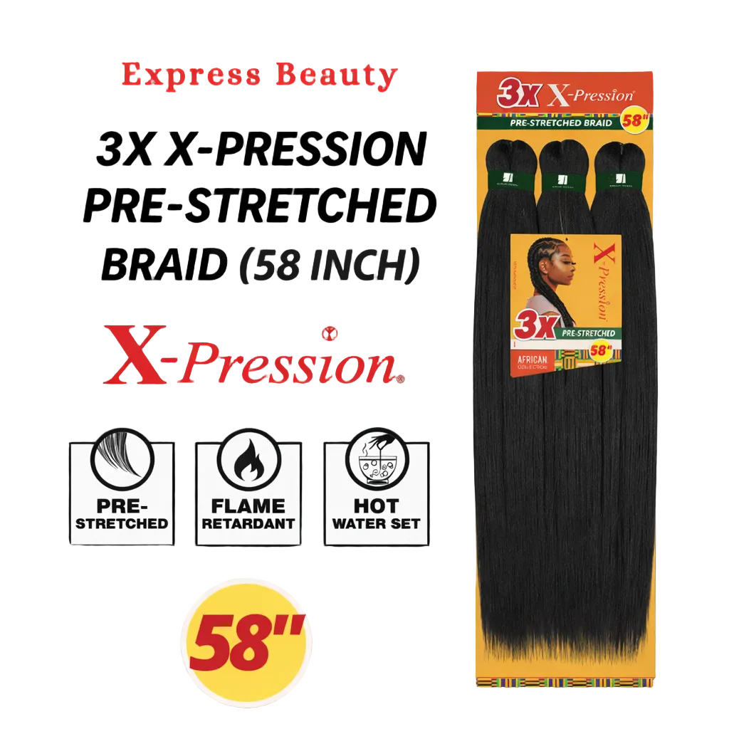 3X X-Pression Pre-Stretched Braid – 58 Inch