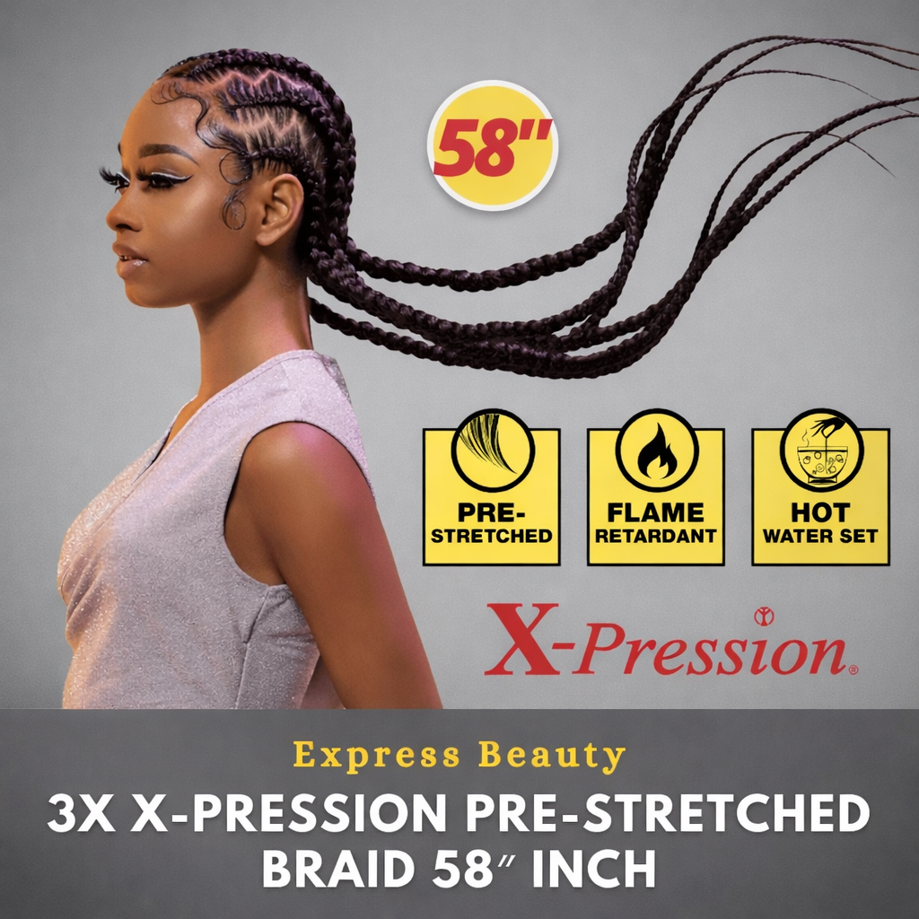 3X X-Pression Pre-Stretched Braid – 58 Inch