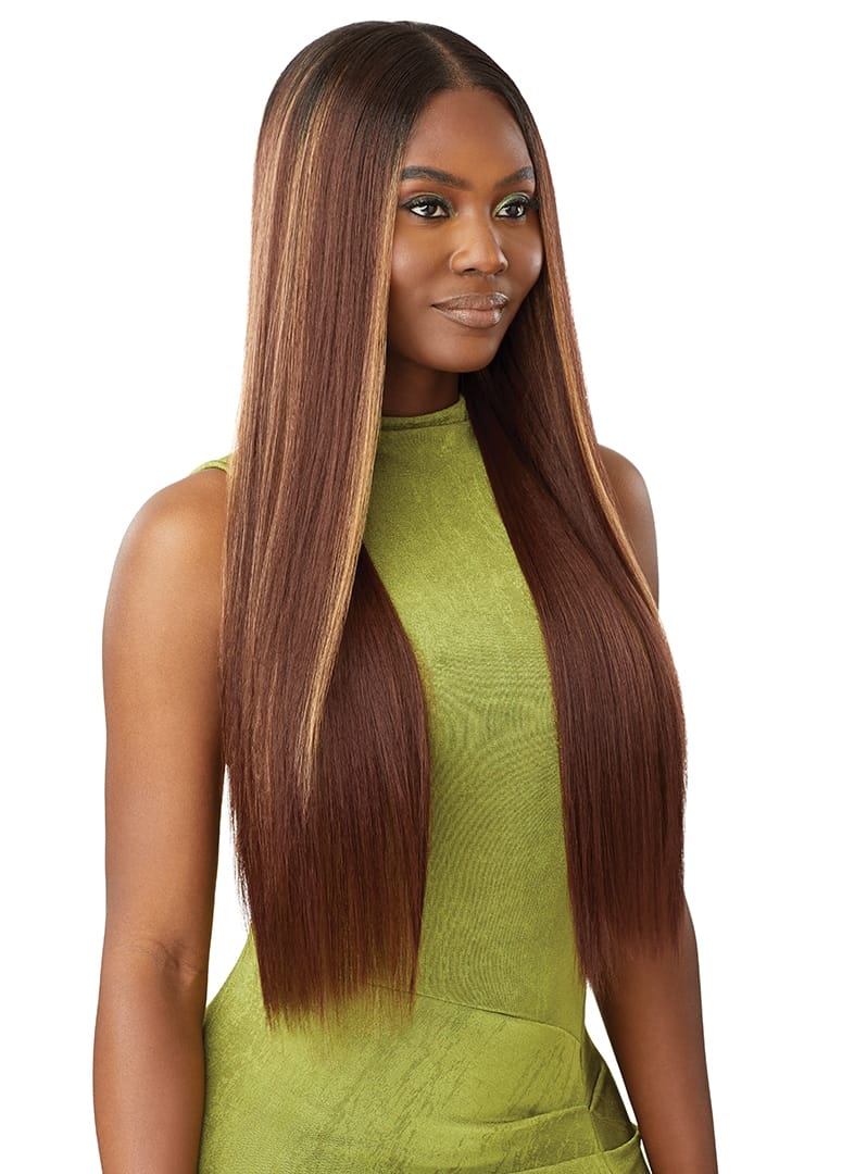 Outre 6”×5” Pre-Cut Lace Closure Wig – HHB Sleek Yaki (30”)