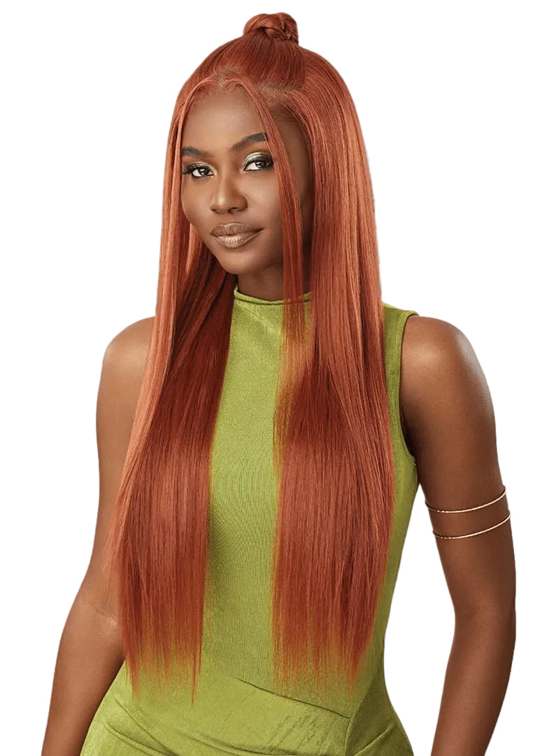 Outre 6”×5” Pre-Cut Lace Closure Wig – HHB Sleek Yaki (30”)