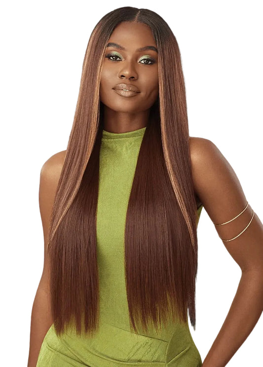 Outre 6”×5” Pre-Cut Lace Closure Wig – HHB Sleek Yaki (30”)