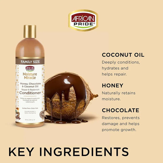 African Pride Honey, Chocolate & Coconut Oil Conditioner