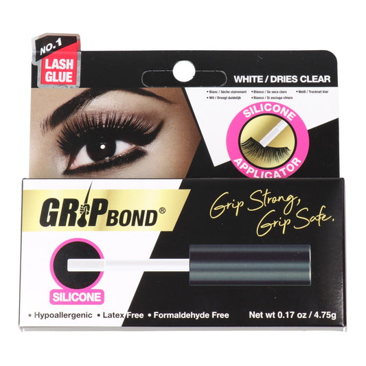 EBIN New York Grip Bond Lash Glue Silicone Applicator (White / Dries Clear)